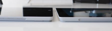 Surface Pro 3 (left) and Surface 3 (right) are very close in thickness. Some would say practically the same. That would probably be us, too.