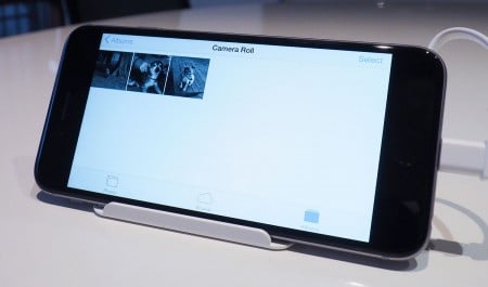 Copy images to your iPhone's Camera Roll. Nifty.