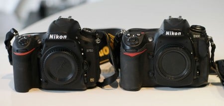 Nikon's D750 (left) and D300 (right)