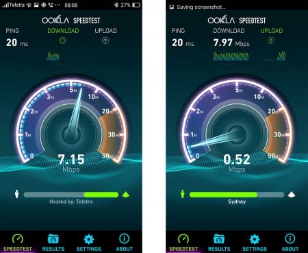 Sometimes the speed is good, other times... less so.