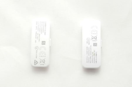 SmartBand 2 on the left, SmartBand on the right.